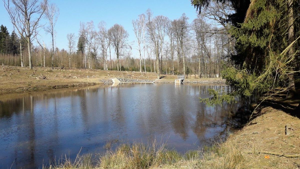 Říčany u Prahy opravily a odbahnily rybník Rozpakov